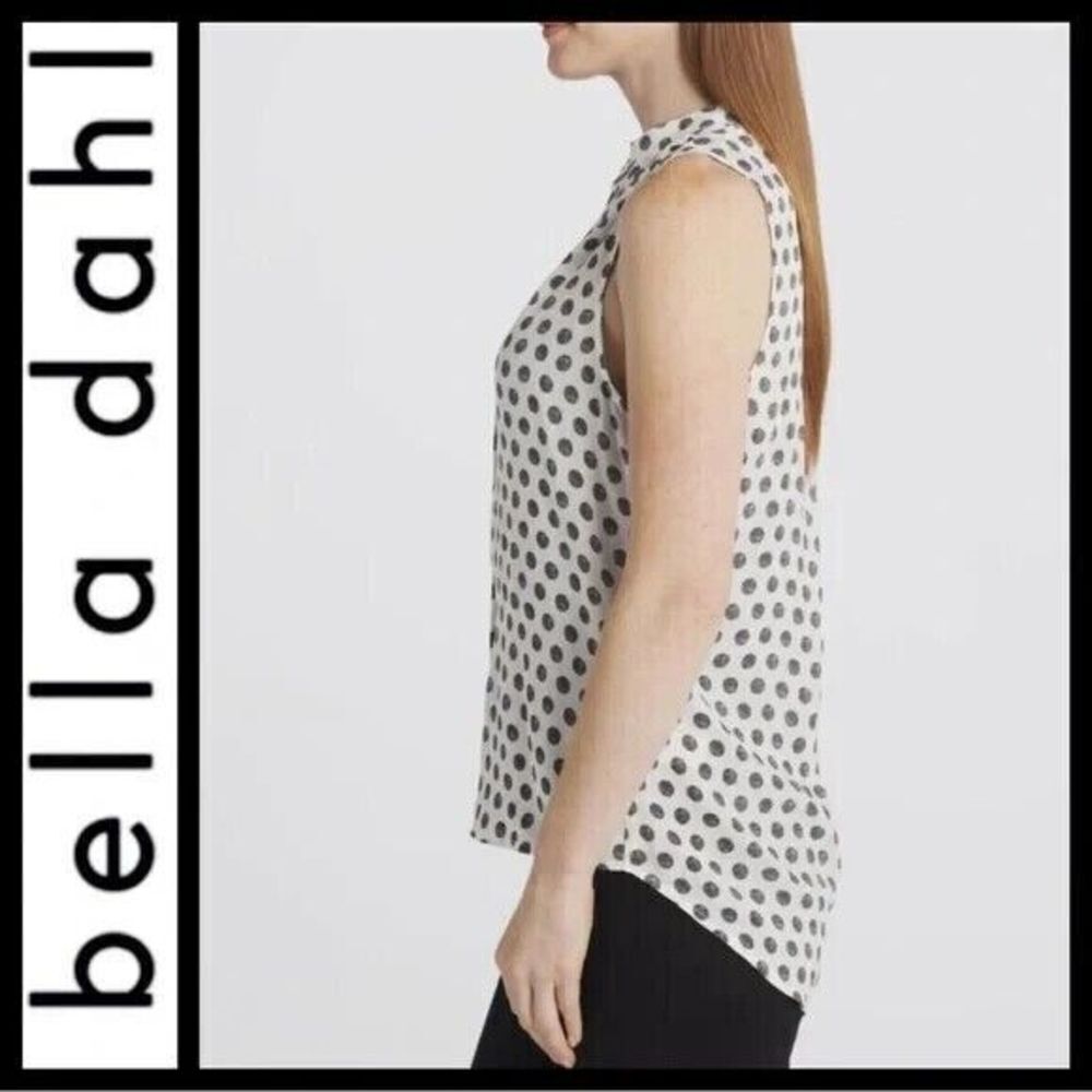 BELLA DAHL x Anthropologie Grigorieva Button Down Rayon Sleeveless Top NWT